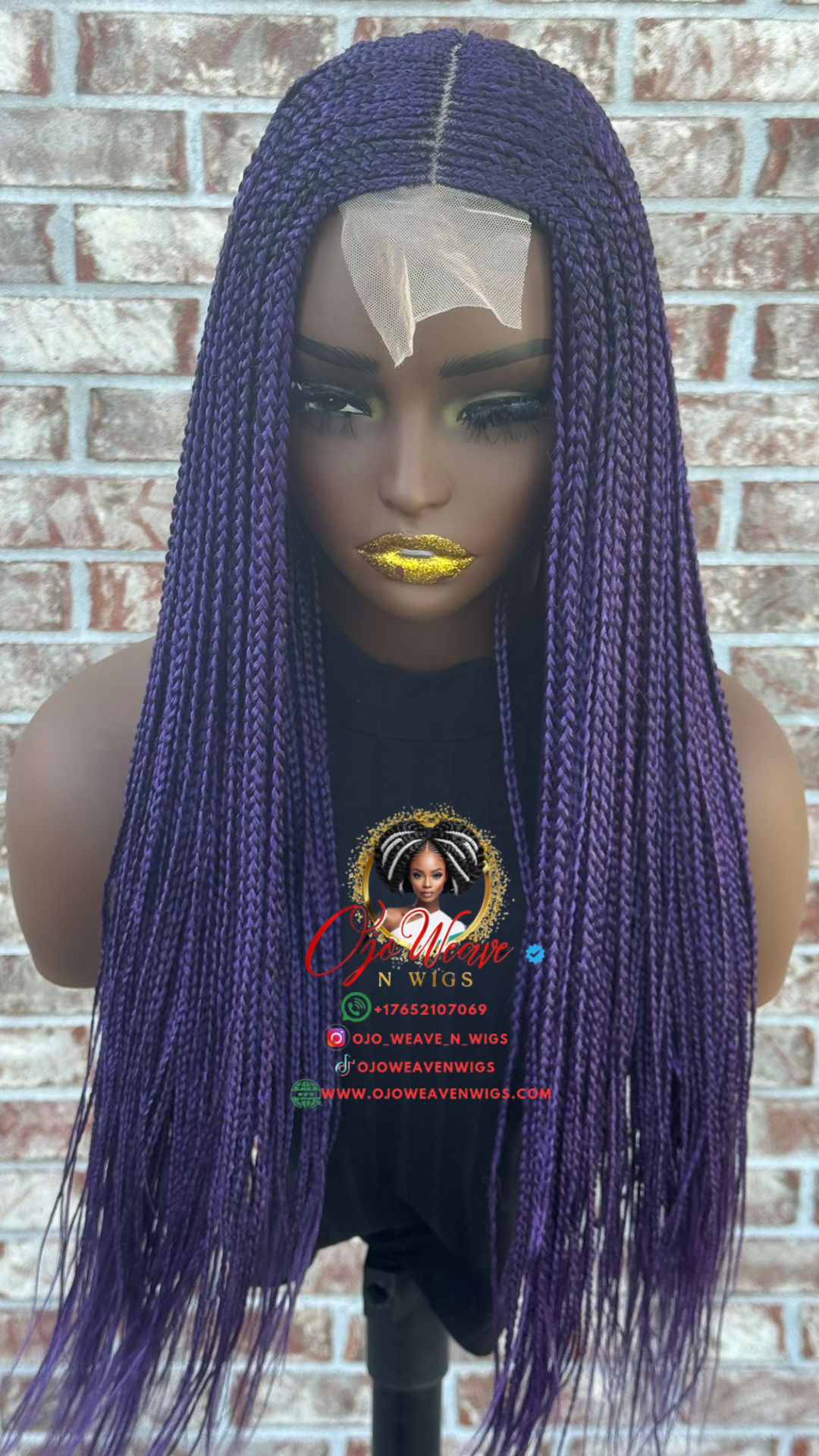 Bianca Purple Wig - 18/20 Inch - Ready to Ship
