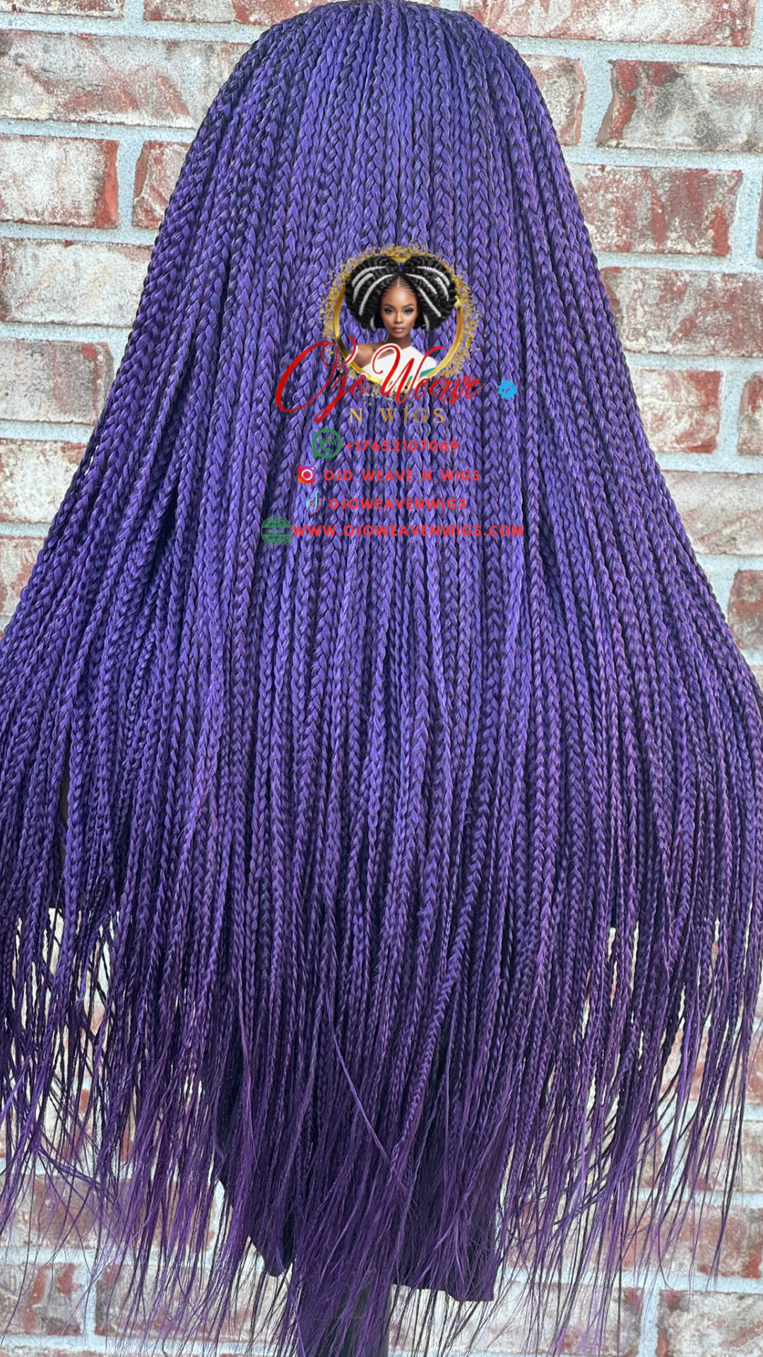 Bianca Purple Wig - 18/20 Inch - Ready to Ship
