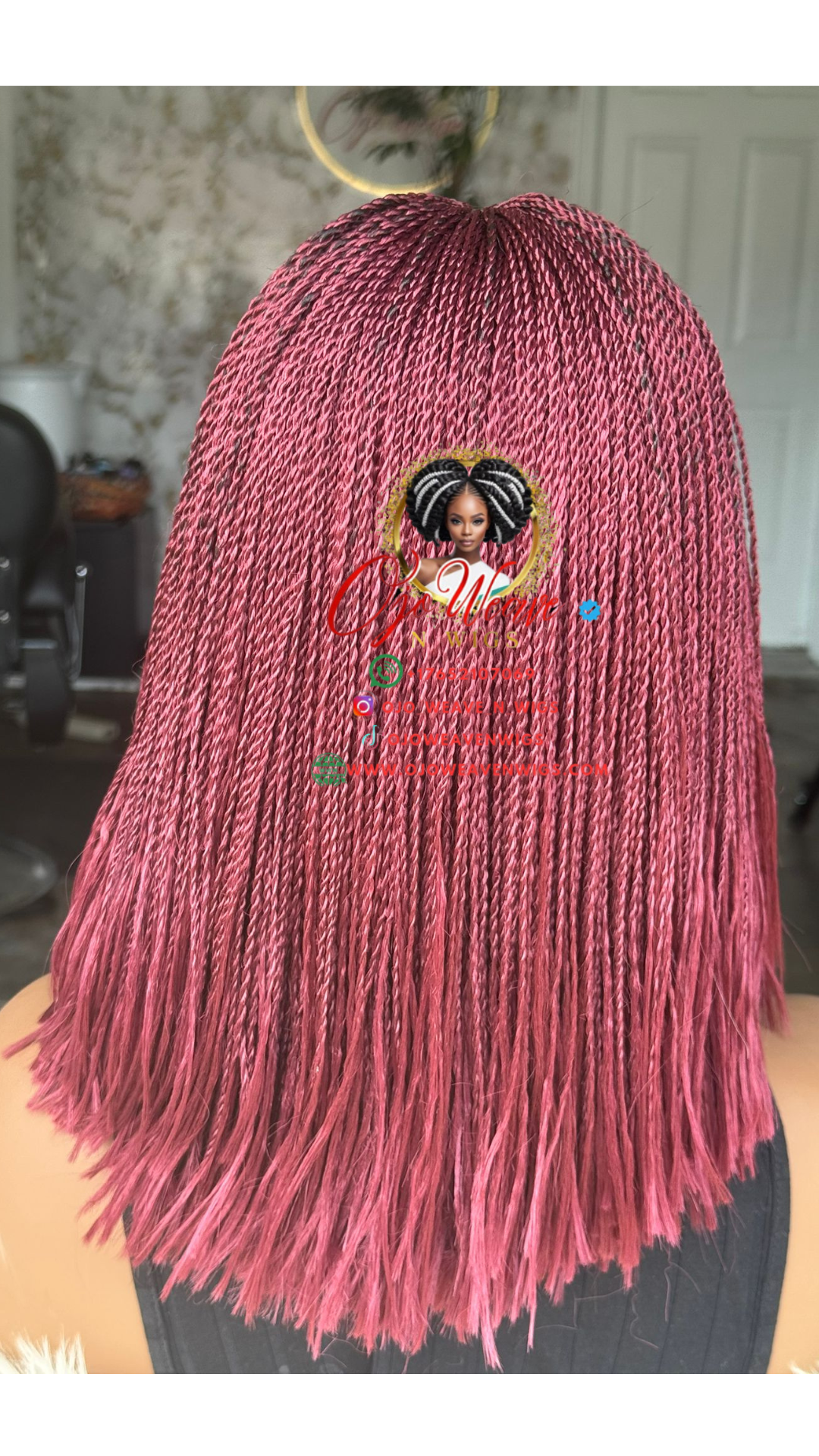 Komiko Burgundy 12-inch Bob Wig - Ready to Ship