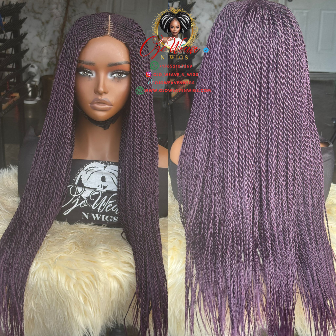 Bianca Unit Twisted Wig Purple