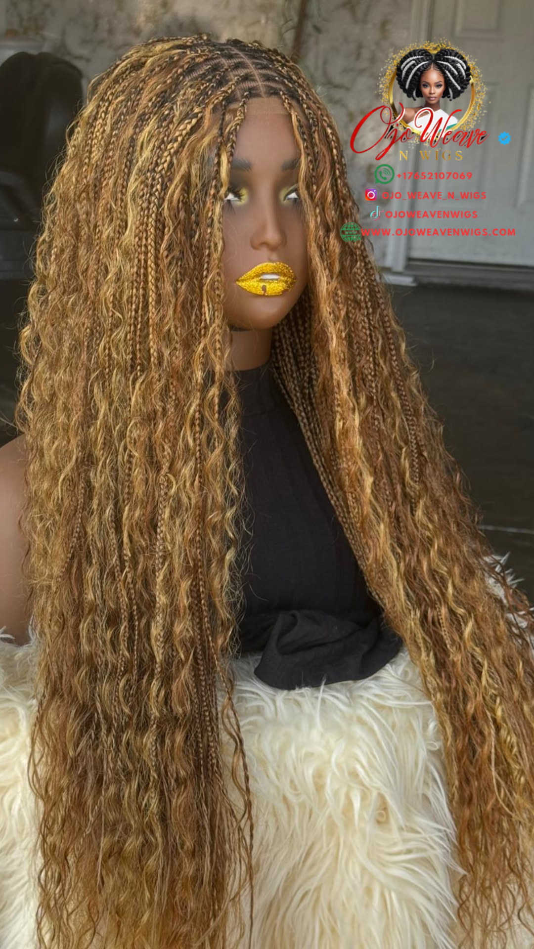 Color 27/30 Closure Boho Wig - 24-inch Glueless - Ready to Ship