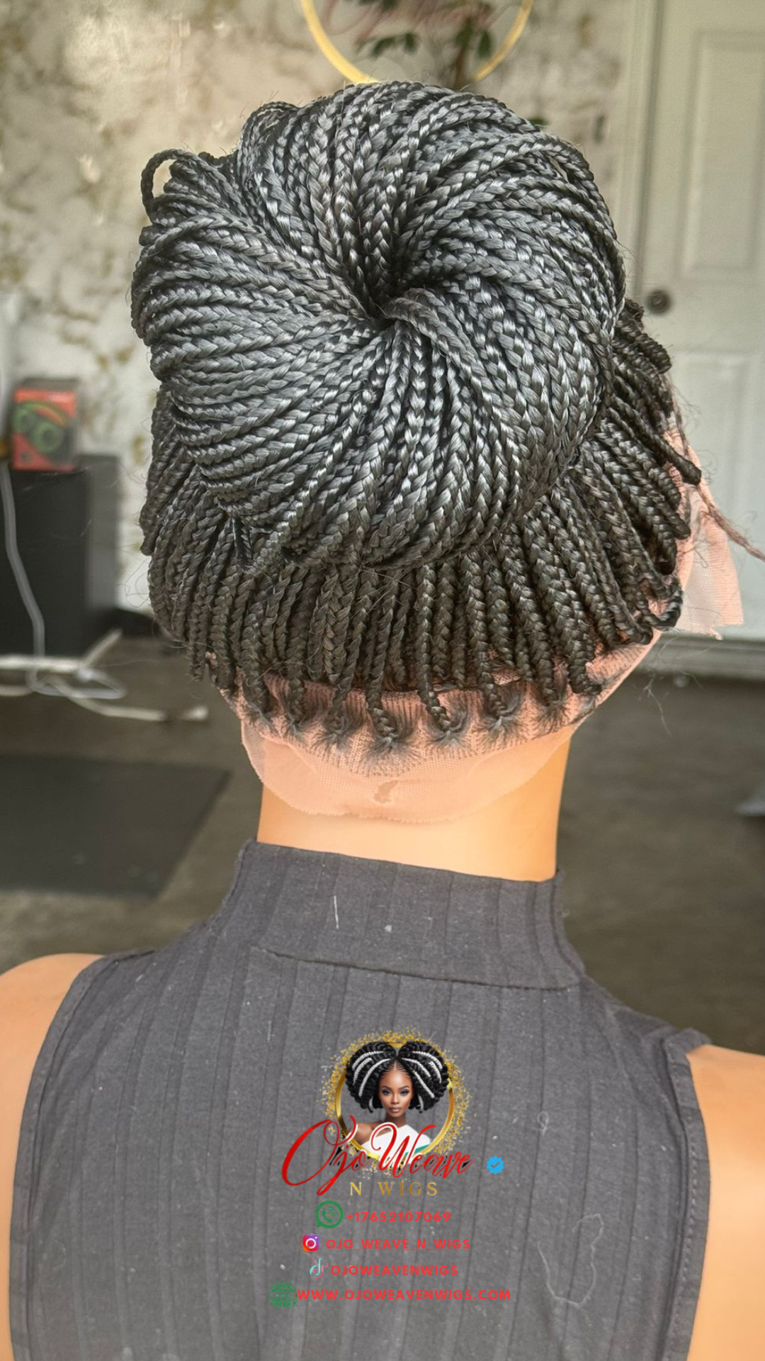 20-Inch Full Lace Knotless Braids Wig - Ready to Ship