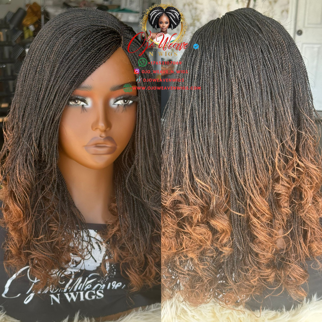 Lady B with Ultra Lightweight Micro Curly Wig: Made to Order