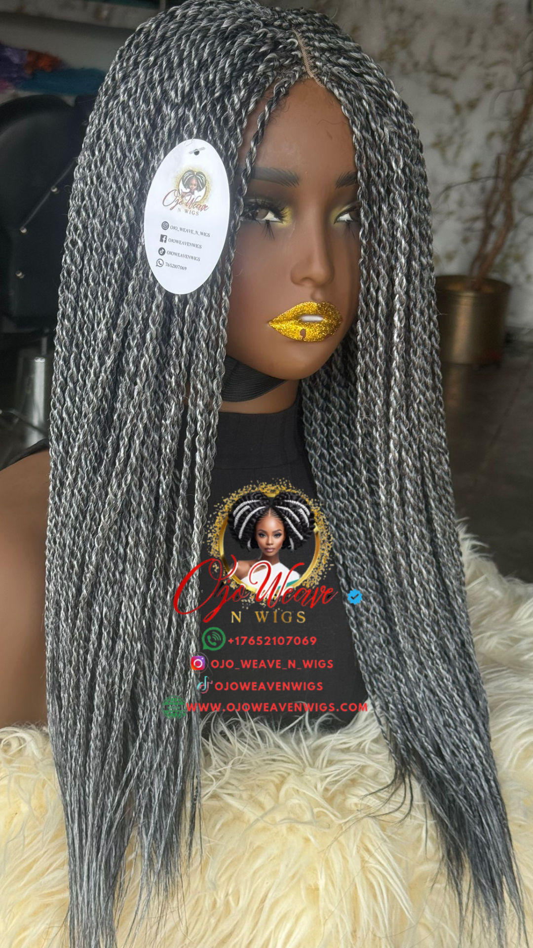 Grace Unit Closure Senegalese Twist Wig Ready-to-Ship