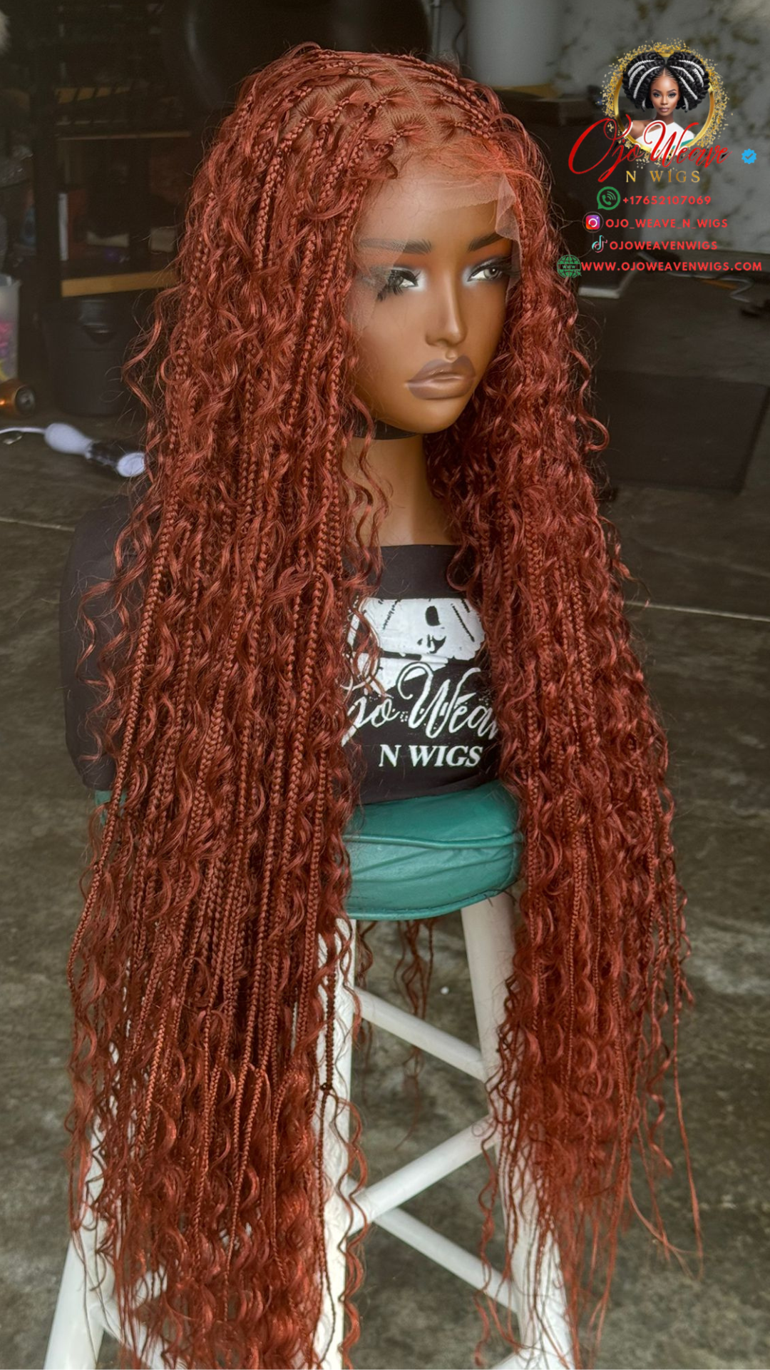 Full Lace Ginger Simon Boho Ready to Ship 30-32 Inches