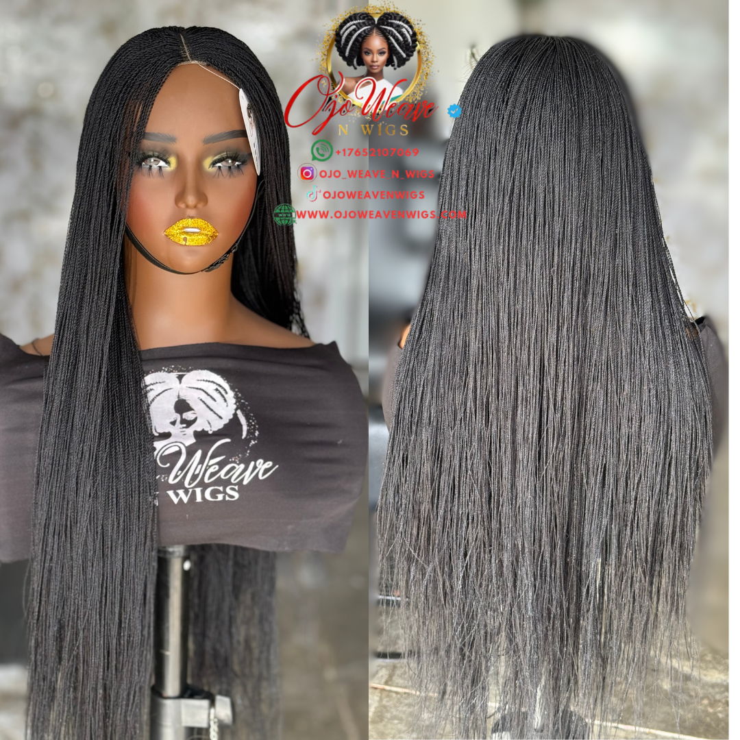 Esther black 24/26 inch Tiny Micro Wig