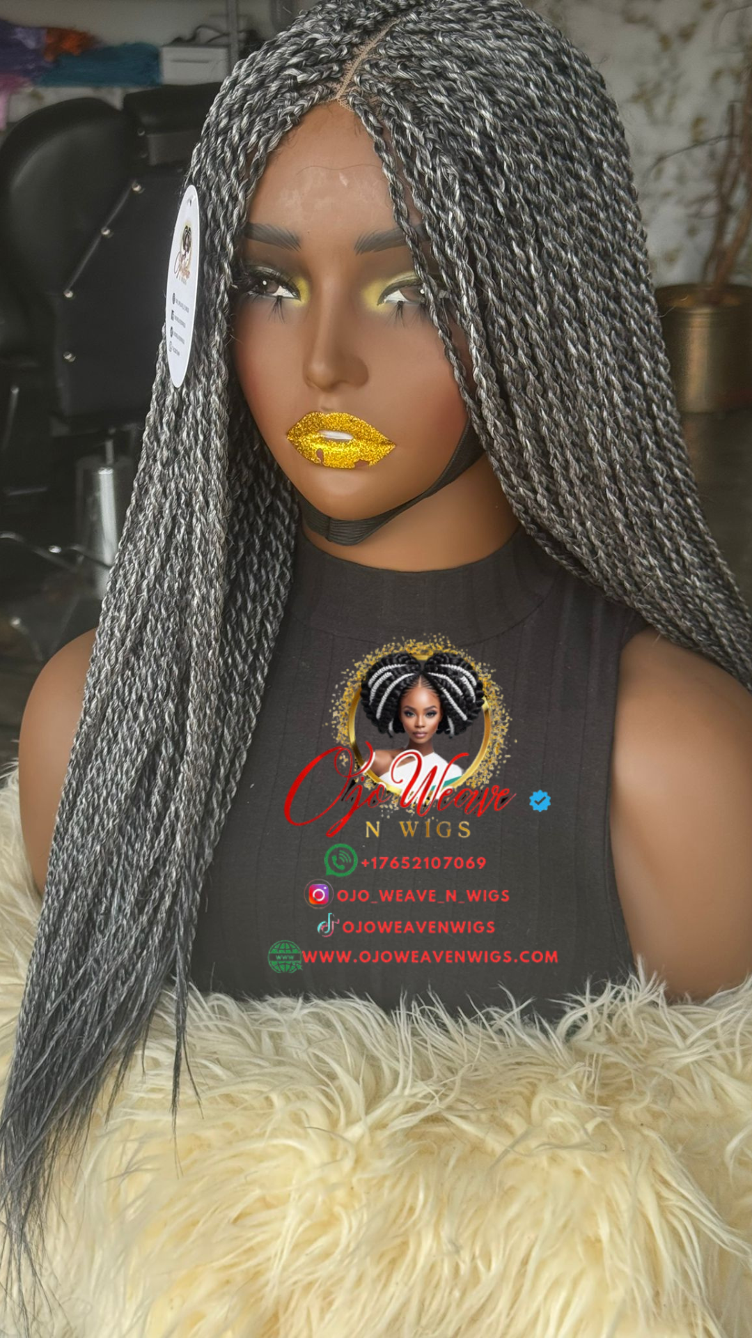 Grace Unit Closure Senegalese Twist Wig Ready-to-Ship