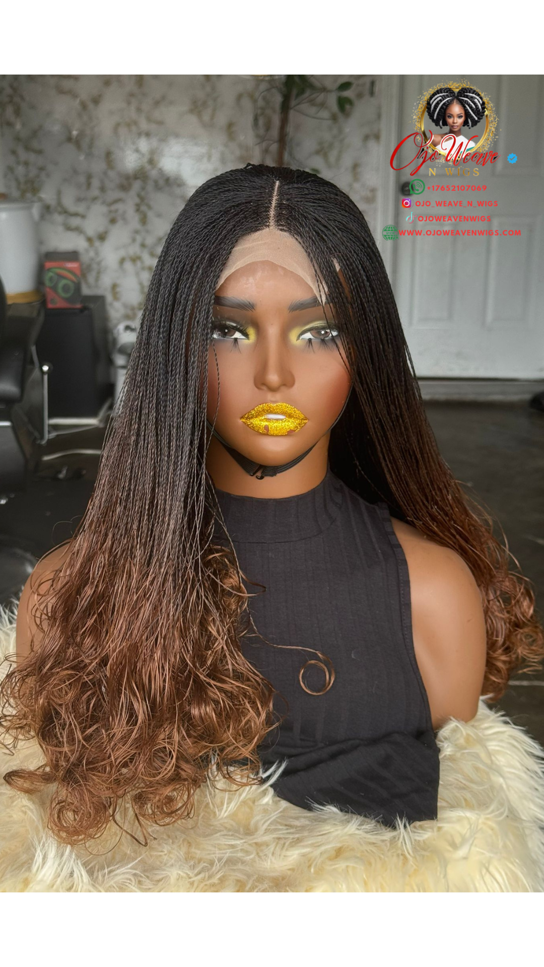 Amena Micro Twist Wig - Color 1B/30