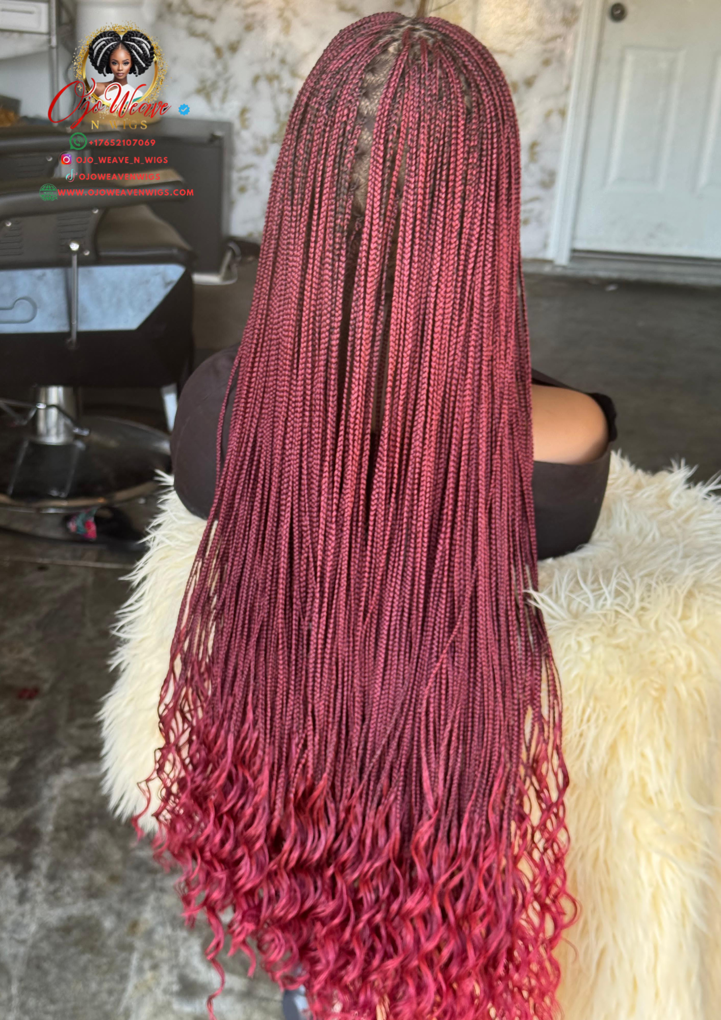 Super Tiny Knotless Braids Wig | Full Lace with Curls