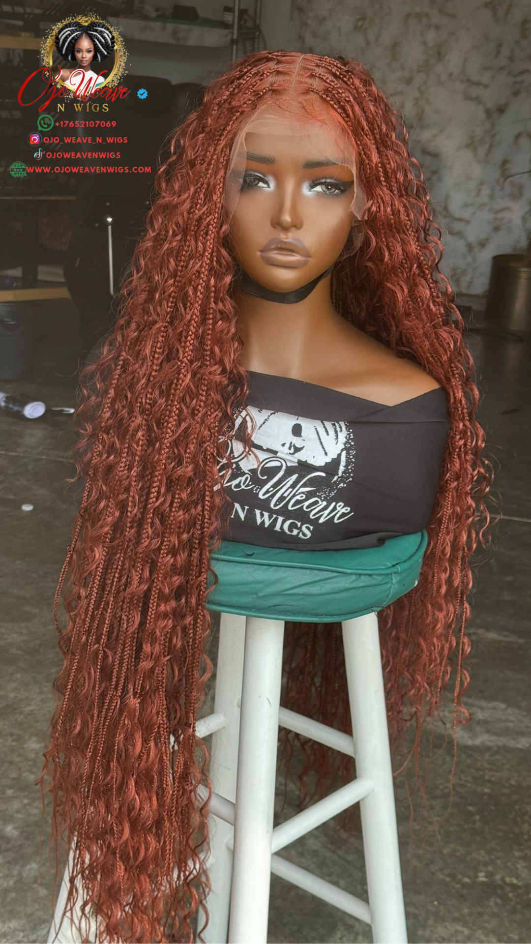 Full Lace Ginger Simon Boho Ready to Ship 30-32 Inches