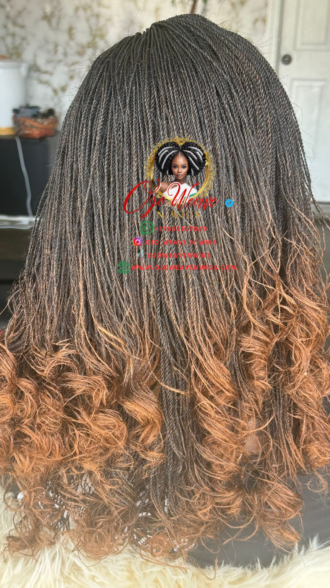Lady B with Ultra Lightweight Micro Curly Wig: Made to Order