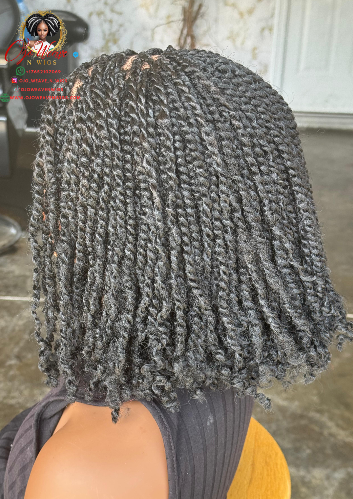 Kinky Twist Wig | 10-Inch Ready to Ship Glueless Closure Wig