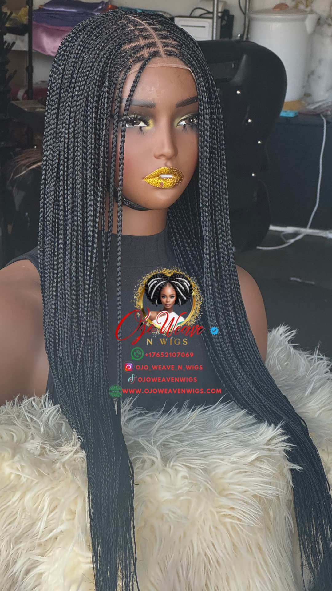 Ajoke: Knotless Glueless Closure Wig