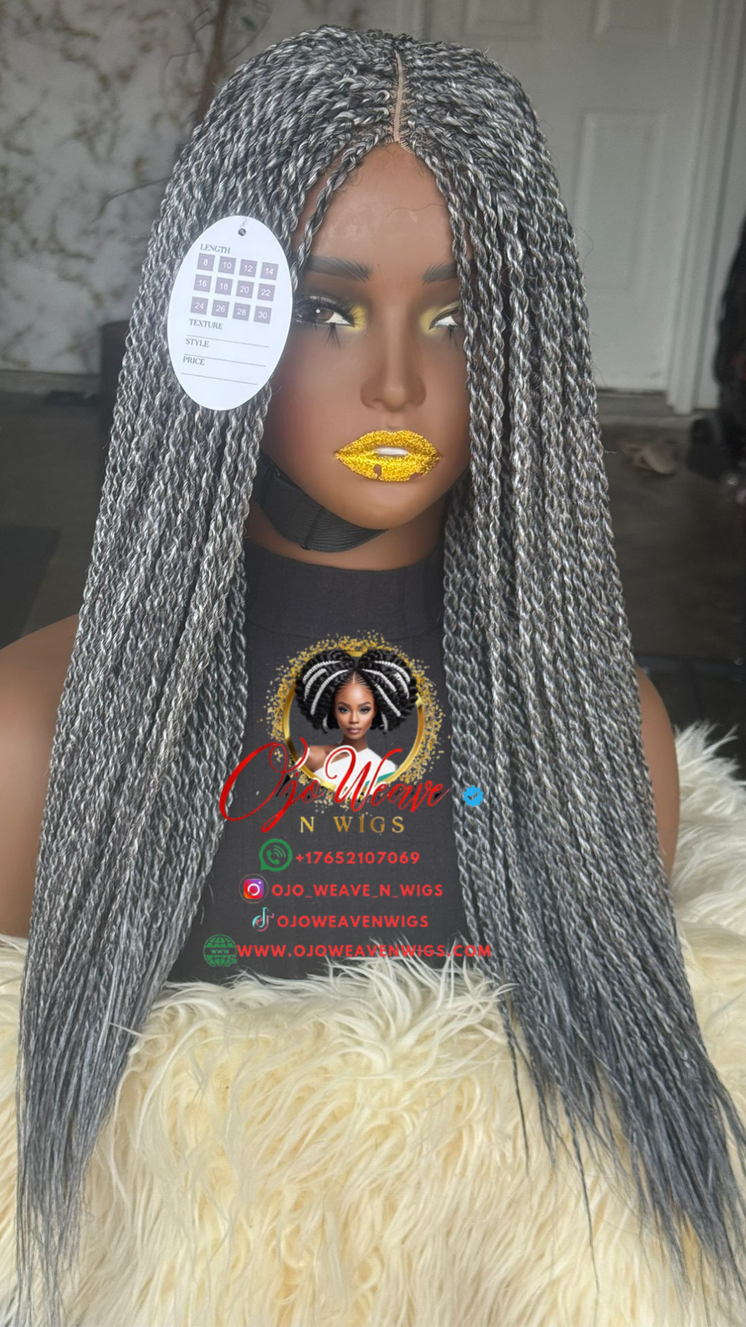 Grace Unit Closure Senegalese Twist Wig Ready-to-Ship