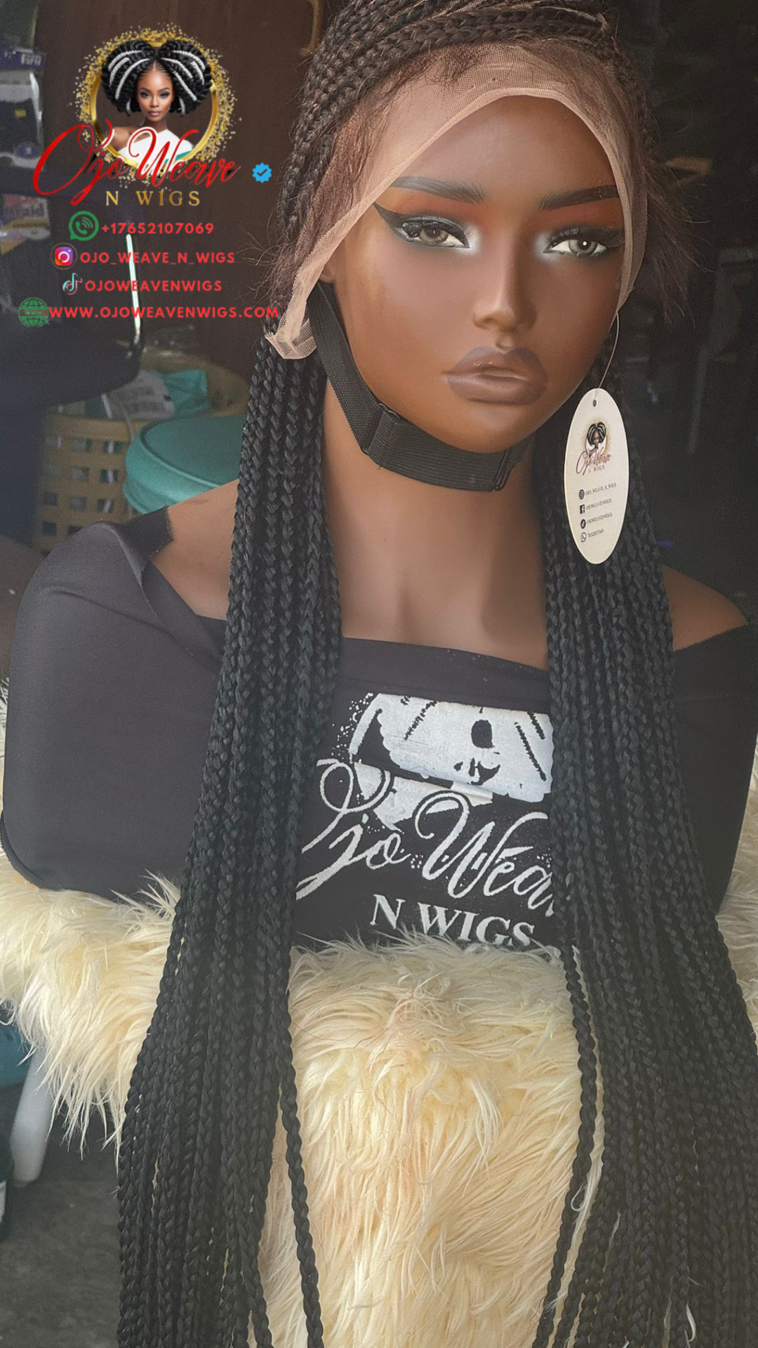 Full Lace Cornrow Wig - 100% Human hair Lace