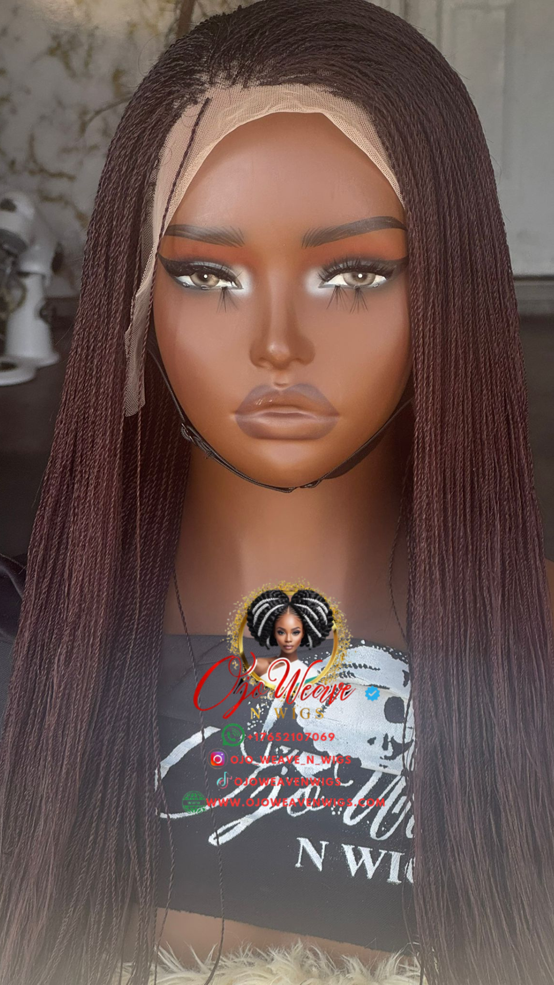18/20" Color 33 Brown Micro Frontal Wig - 13x6 Ready to Ship