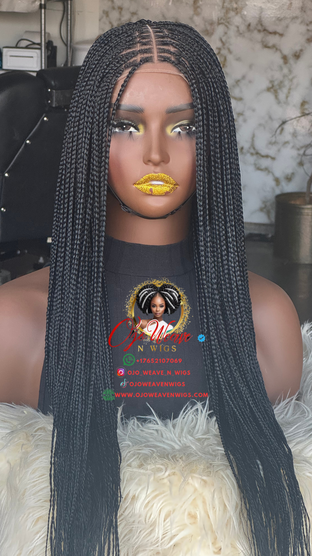 Ajoke: Knotless Glueless Closure Wig