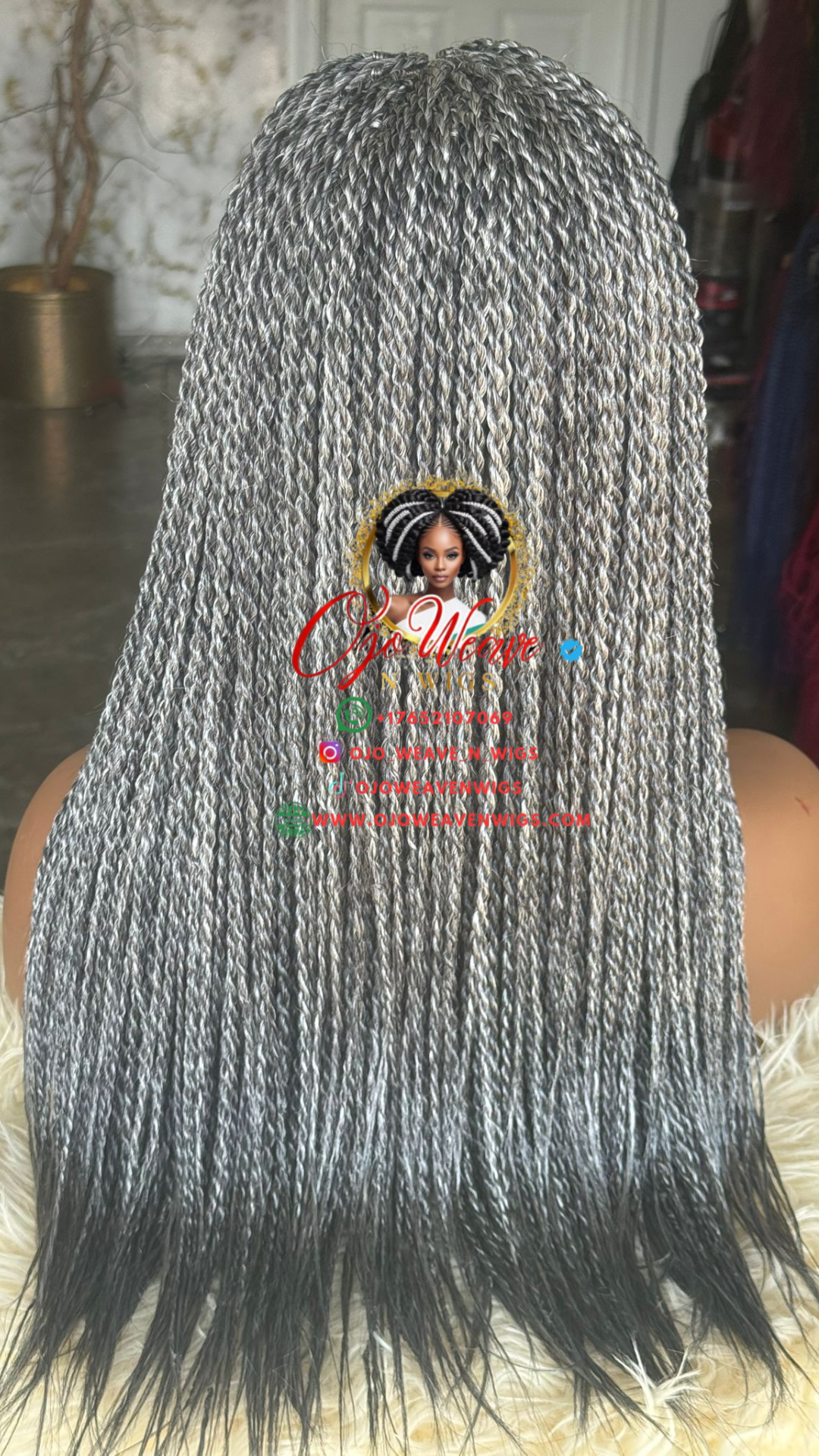 Grace Unit Closure Senegalese Twist Wig Ready-to-Ship