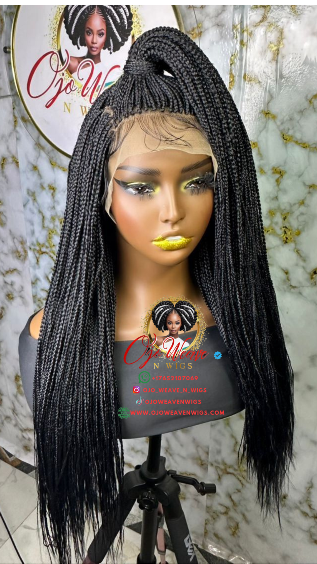 Sara Unit: Ready-to-Ship 13x6 Micro Braid Wig - 20-22 Inch