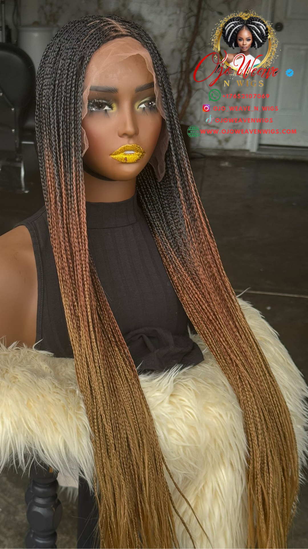 Sisi Full Lace Bone Straight Wig - 26/28 Inch Swiss Lace | Ready to Ship