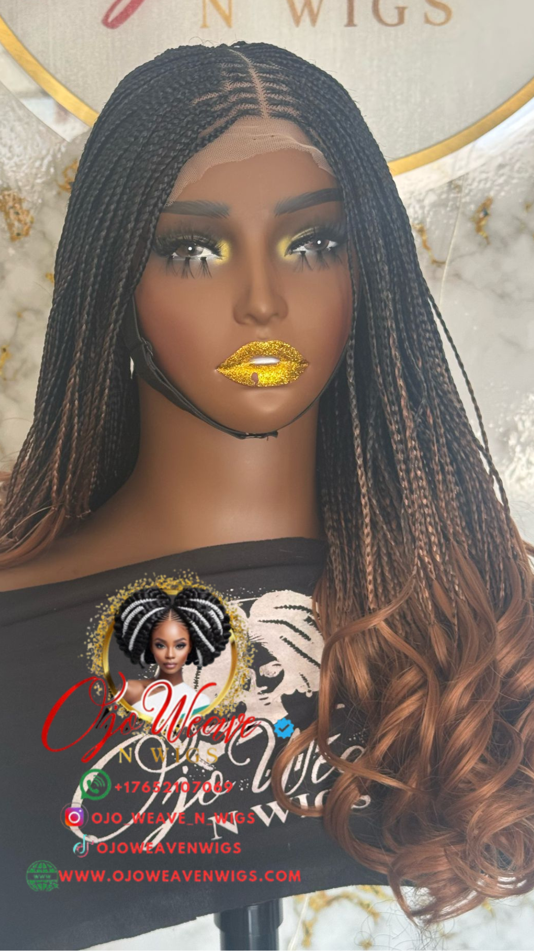 Fine Unit Closure Knotless Wig - Color Mix - Ready to Ship