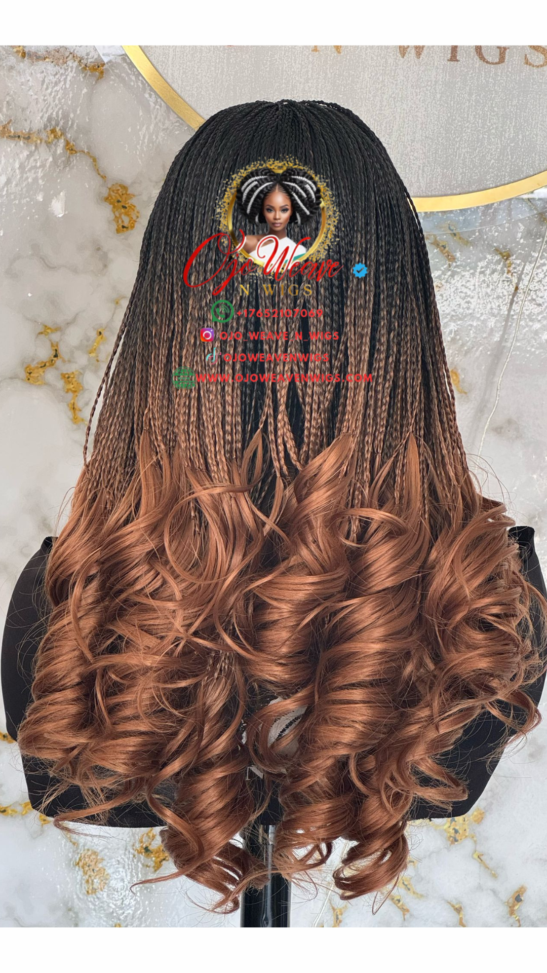 Fine Unit Closure Knotless Wig - Color Mix - Ready to Ship