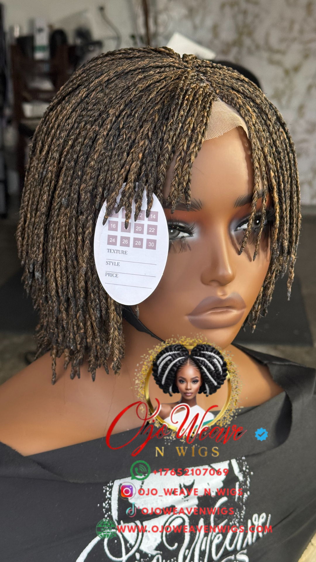 Maxin Short Style Wig: made to order