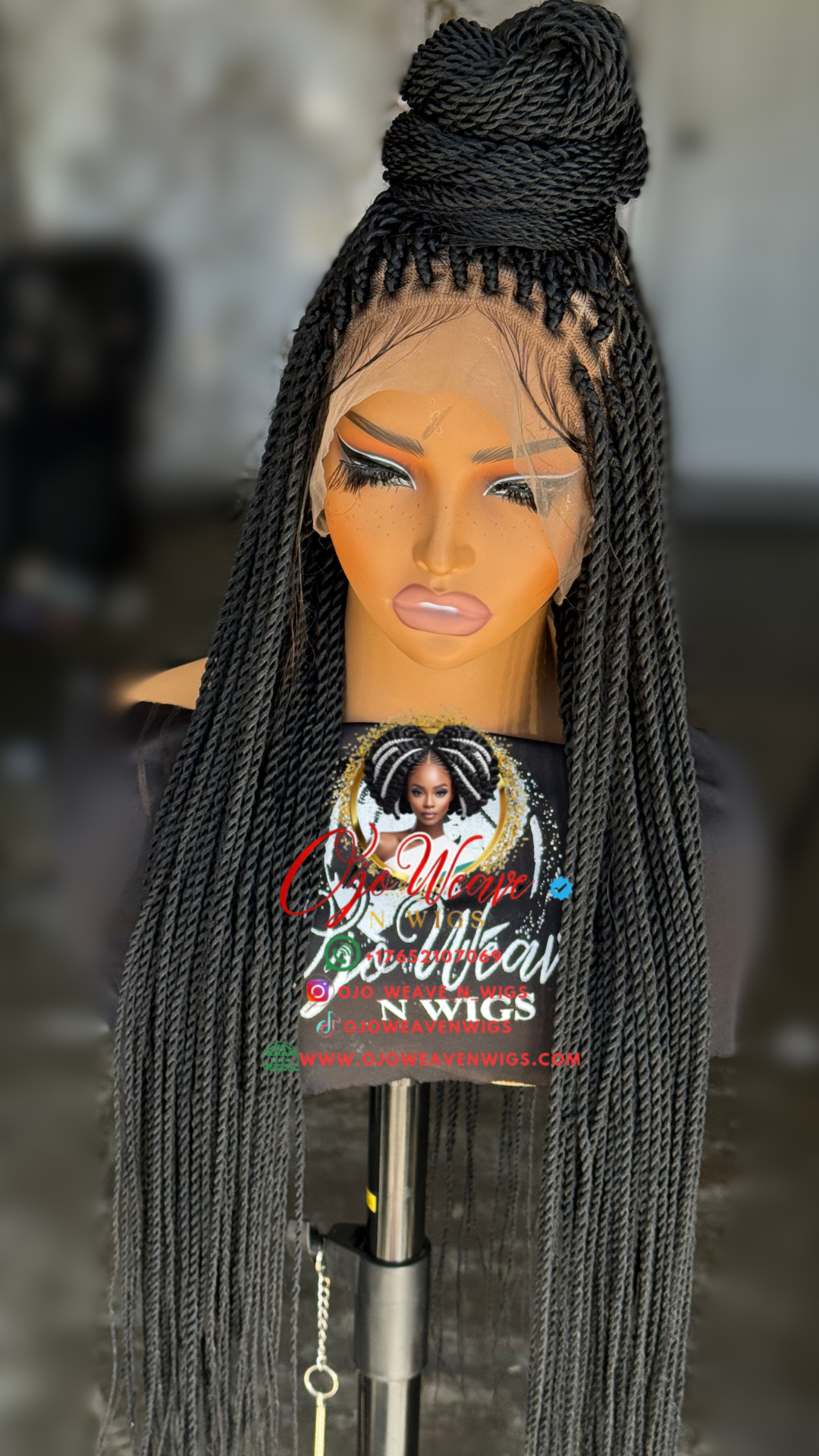 Senegalese Twist Full Lace Wig - 28 Inch, Color 1b - Pre Order