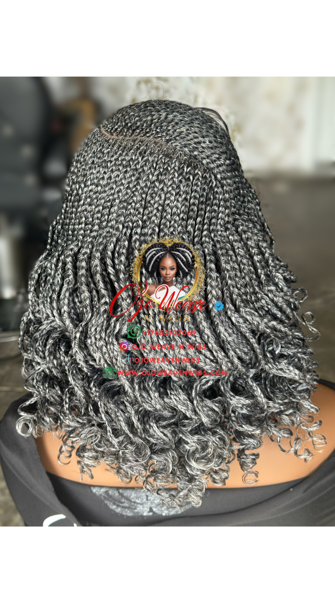 Gold Salt & Pepper Short Wig - 10 Inch: Ready to Ship