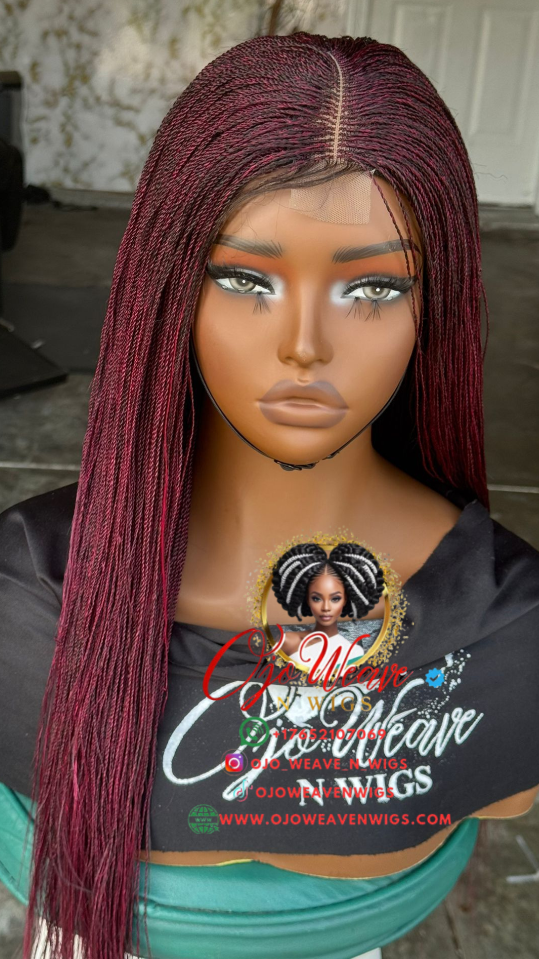 Esther Unit Burgundy Mix with Black: Ready to Ship