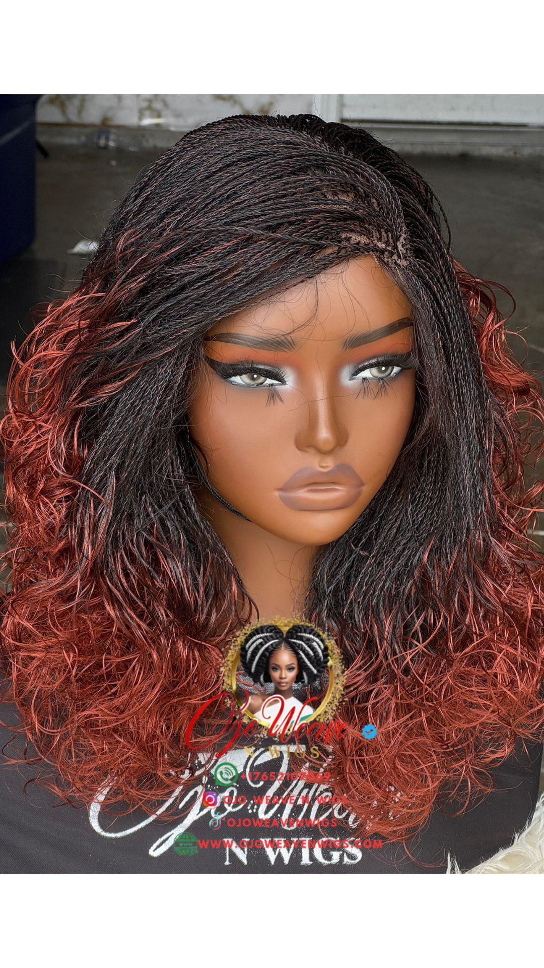 Ruby Full Lace Wig in Ginger Color: Ready to Ship