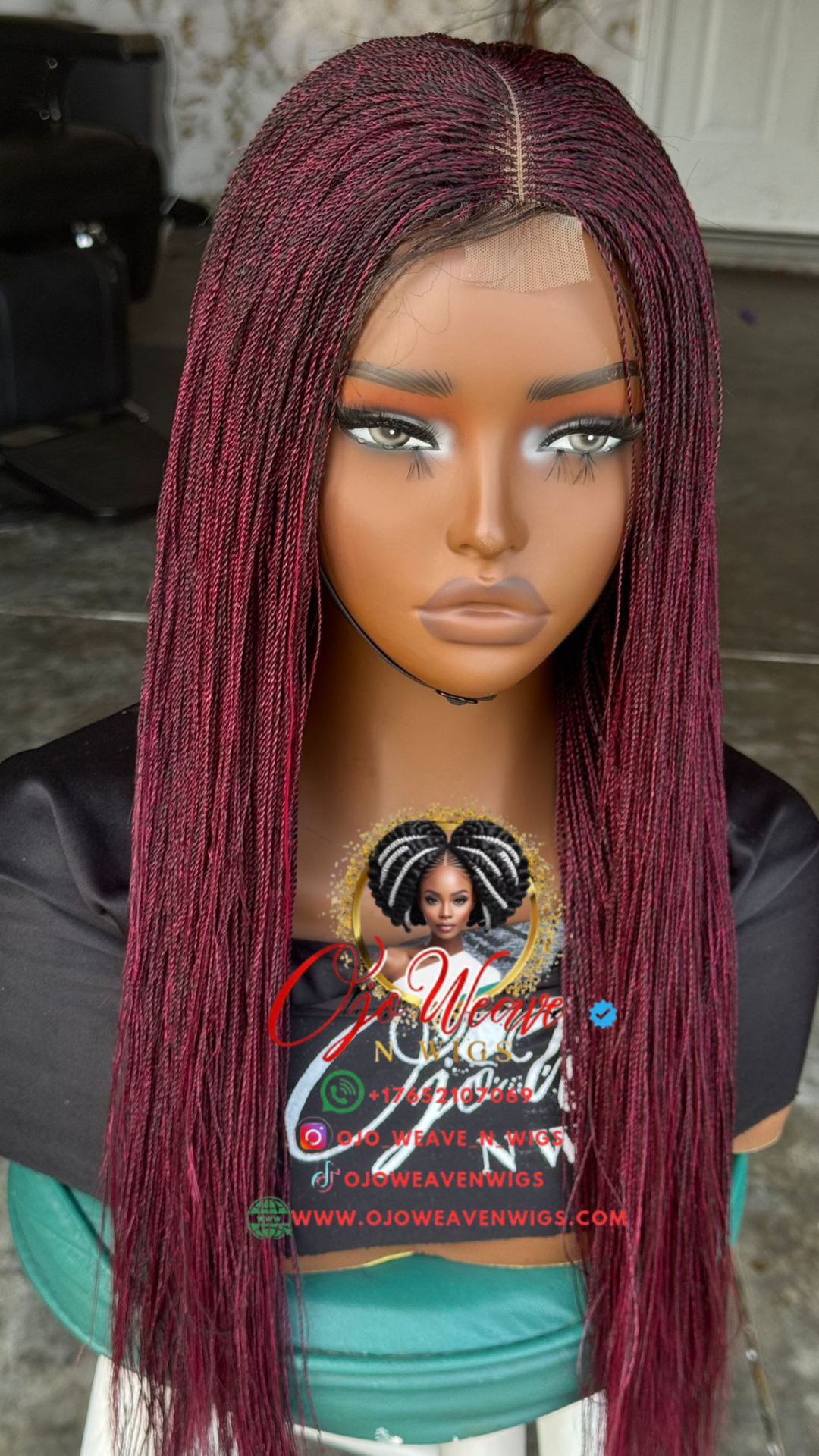 Esther Unit Burgundy Mix with Black: Ready to Ship