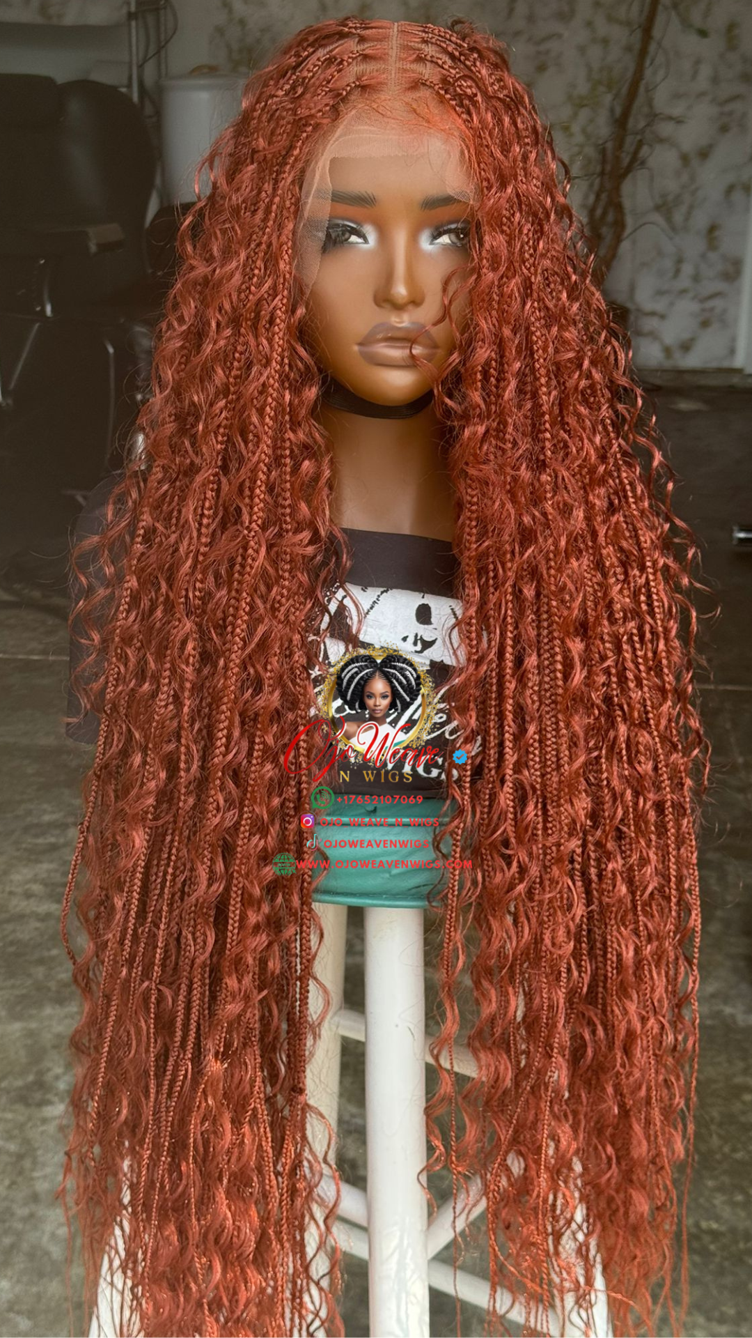 Full Lace Ginger Simon Boho Ready to Ship 30-32 Inches
