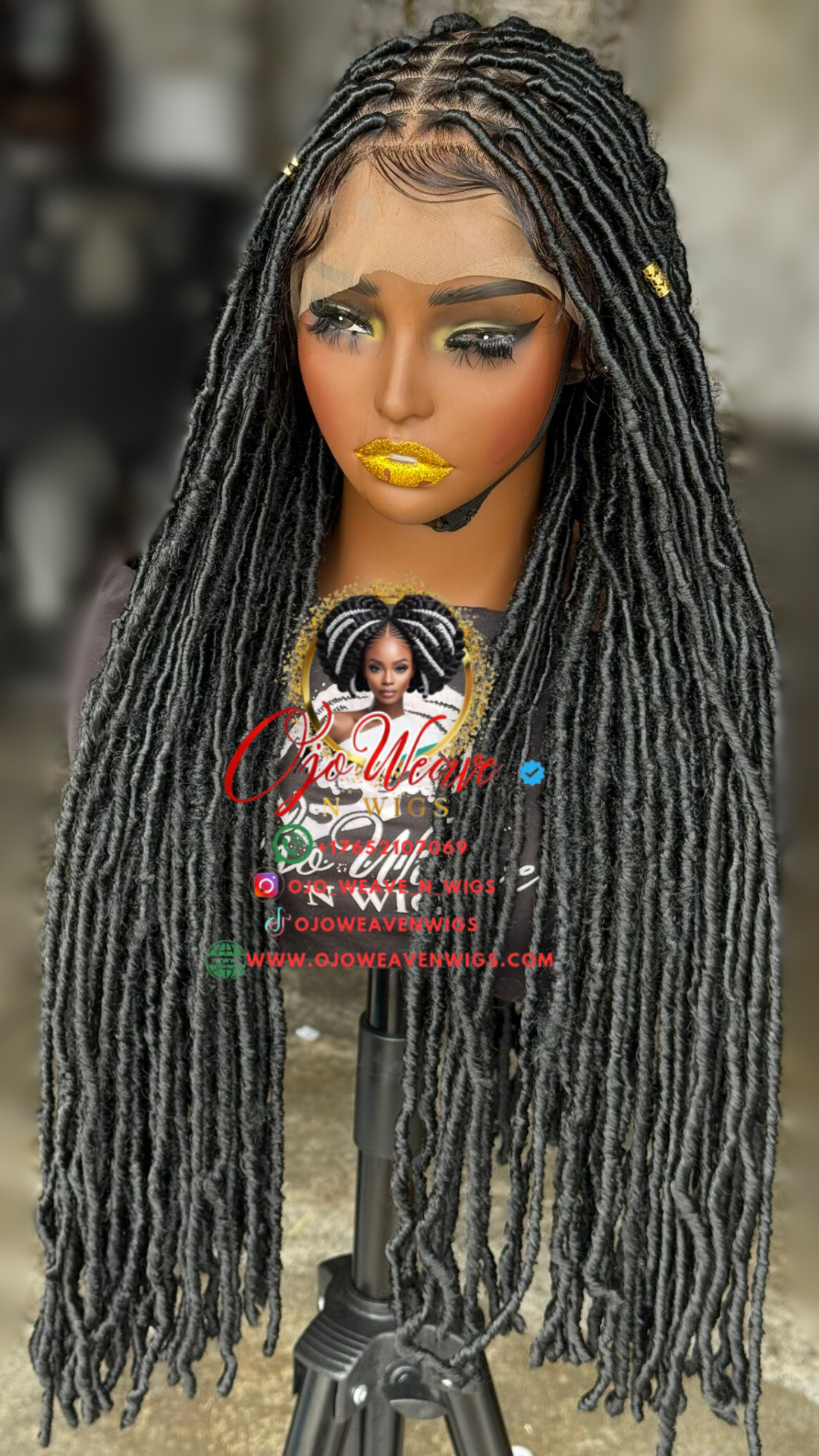 Ready-to-Ship Full Lace Locs - 26" 1B Human Hair