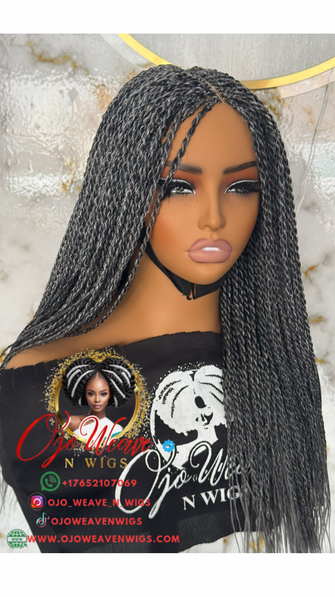Gina Unit: Salt & Pepper Beauty 16" Glueless Closure Wig Ready to Ship