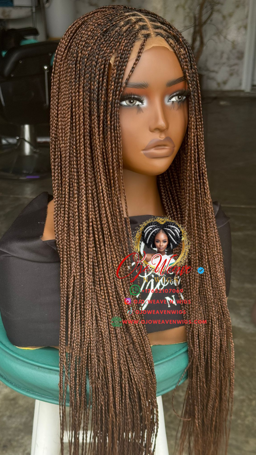 Ready-to-Ship 24" Closure Knotless Braids | Color 30/33