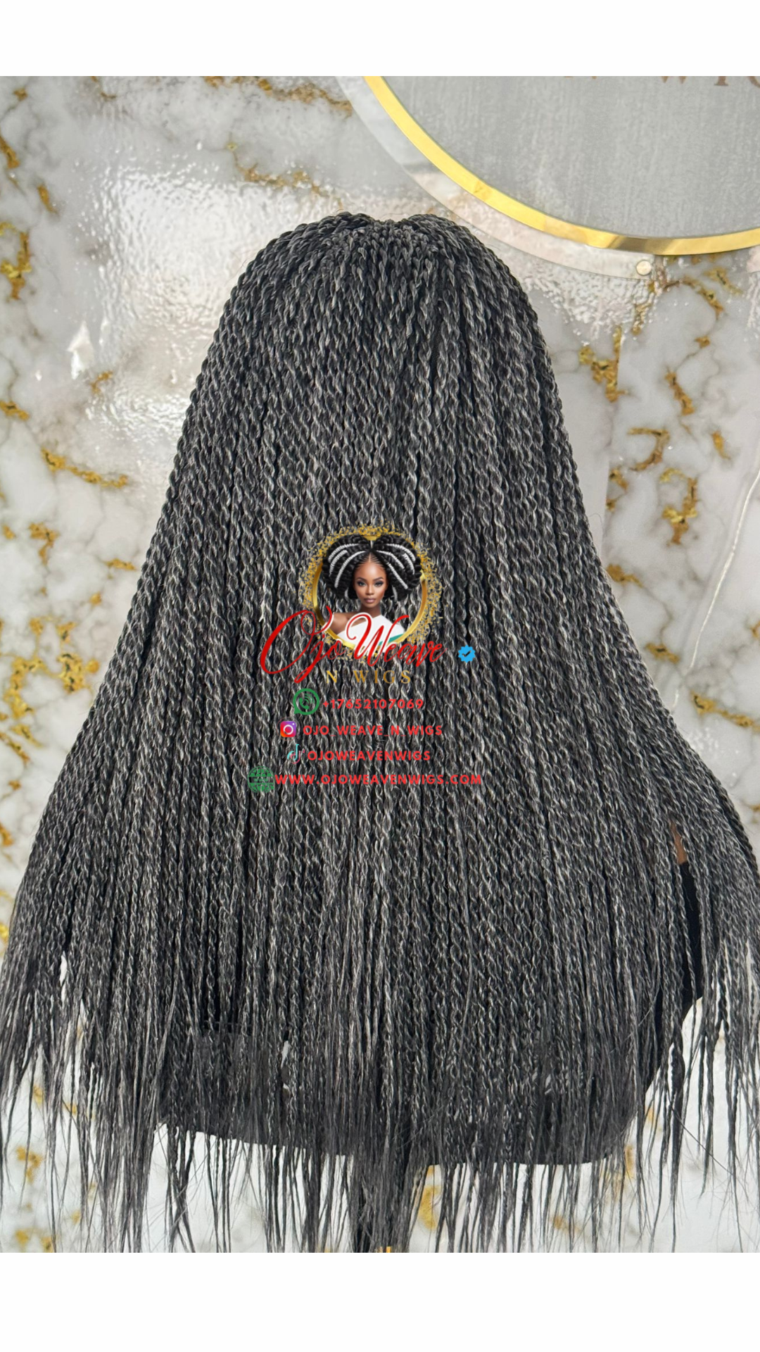 Gina Unit: Salt & Pepper Beauty 16" Glueless Closure Wig Ready to Ship