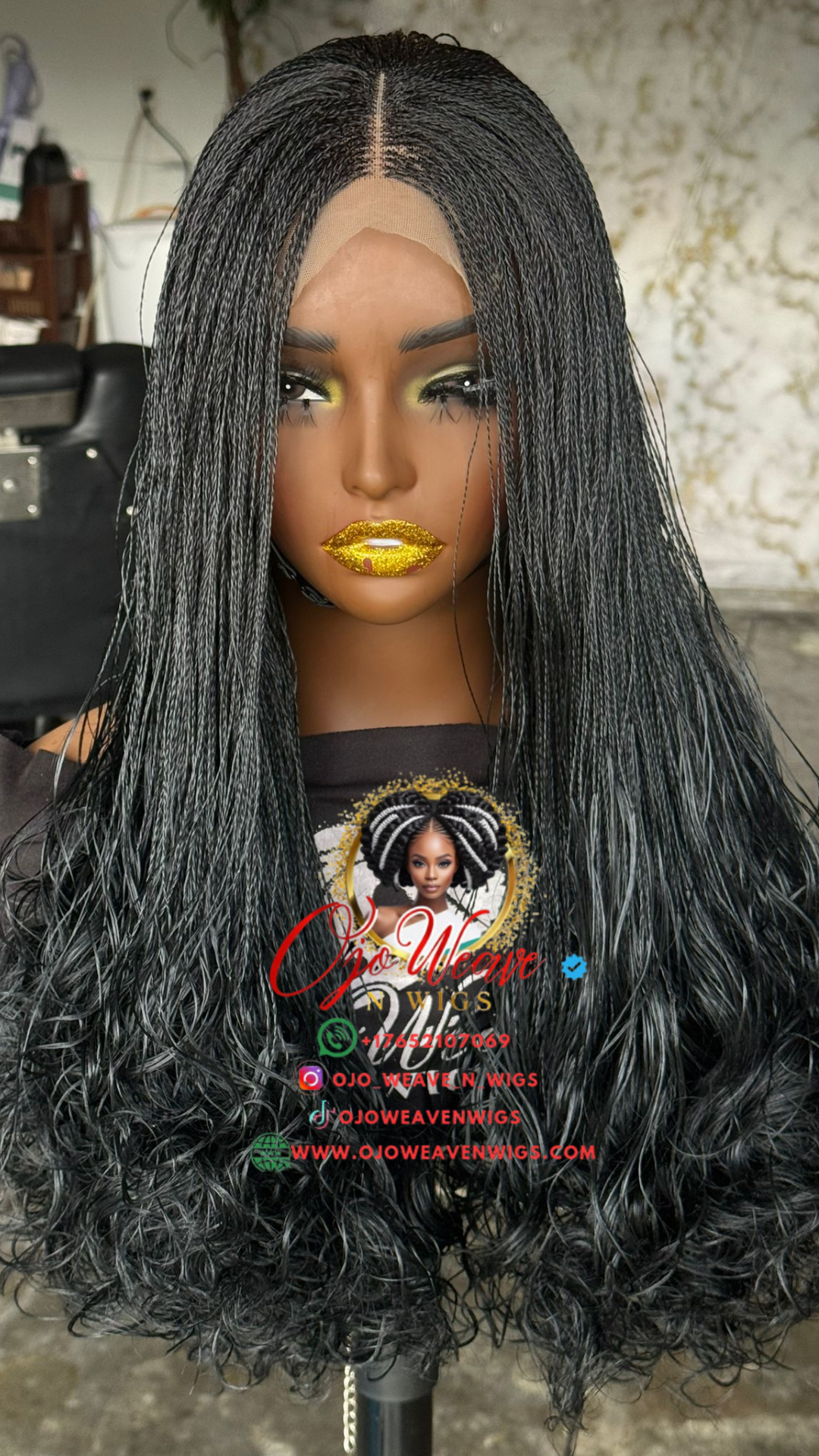 Amena Unit: Ready to Ship Black Wig