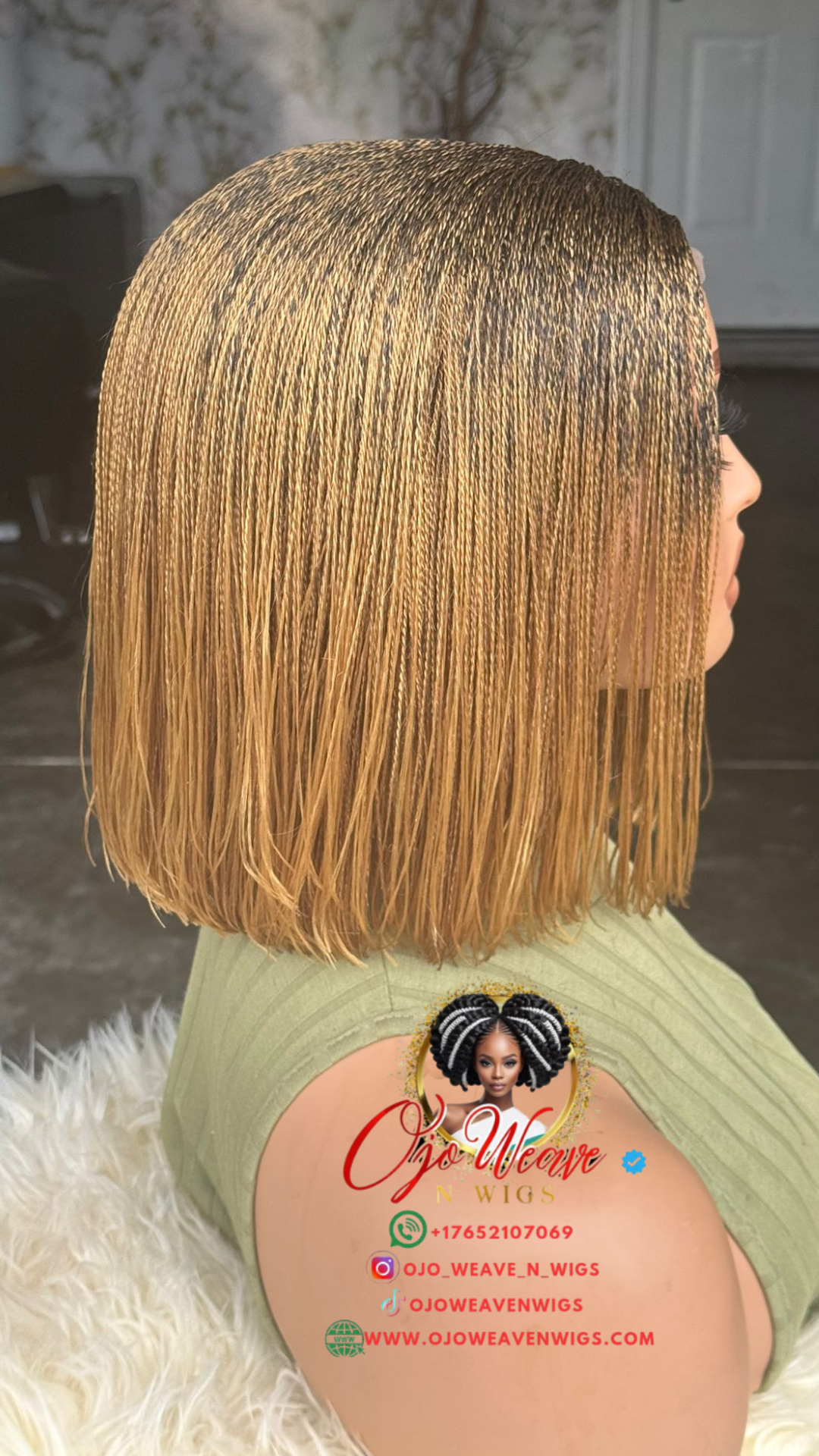 Laiyah Unit: 10-Inch Micro Twist Bob Wig - Ready to Ship