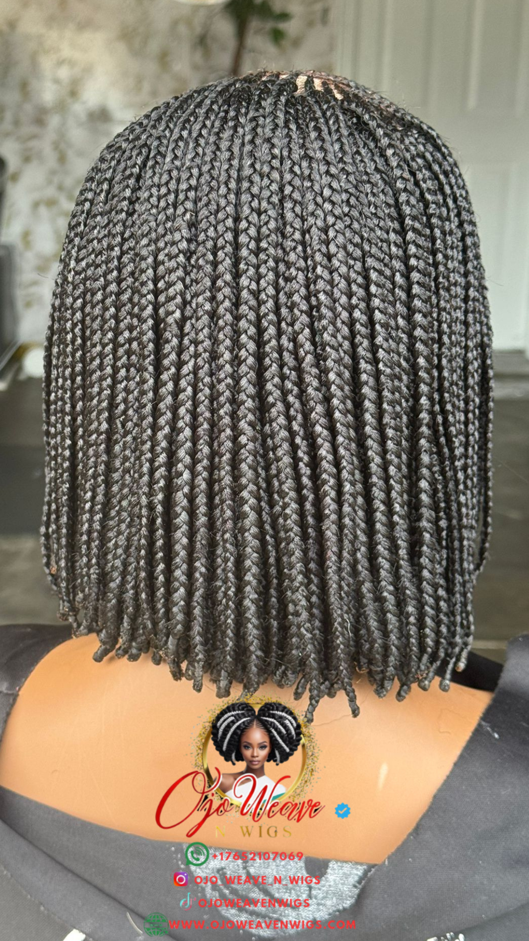 Mina Bob Wig - Ready to Ship 8/10 inch Black