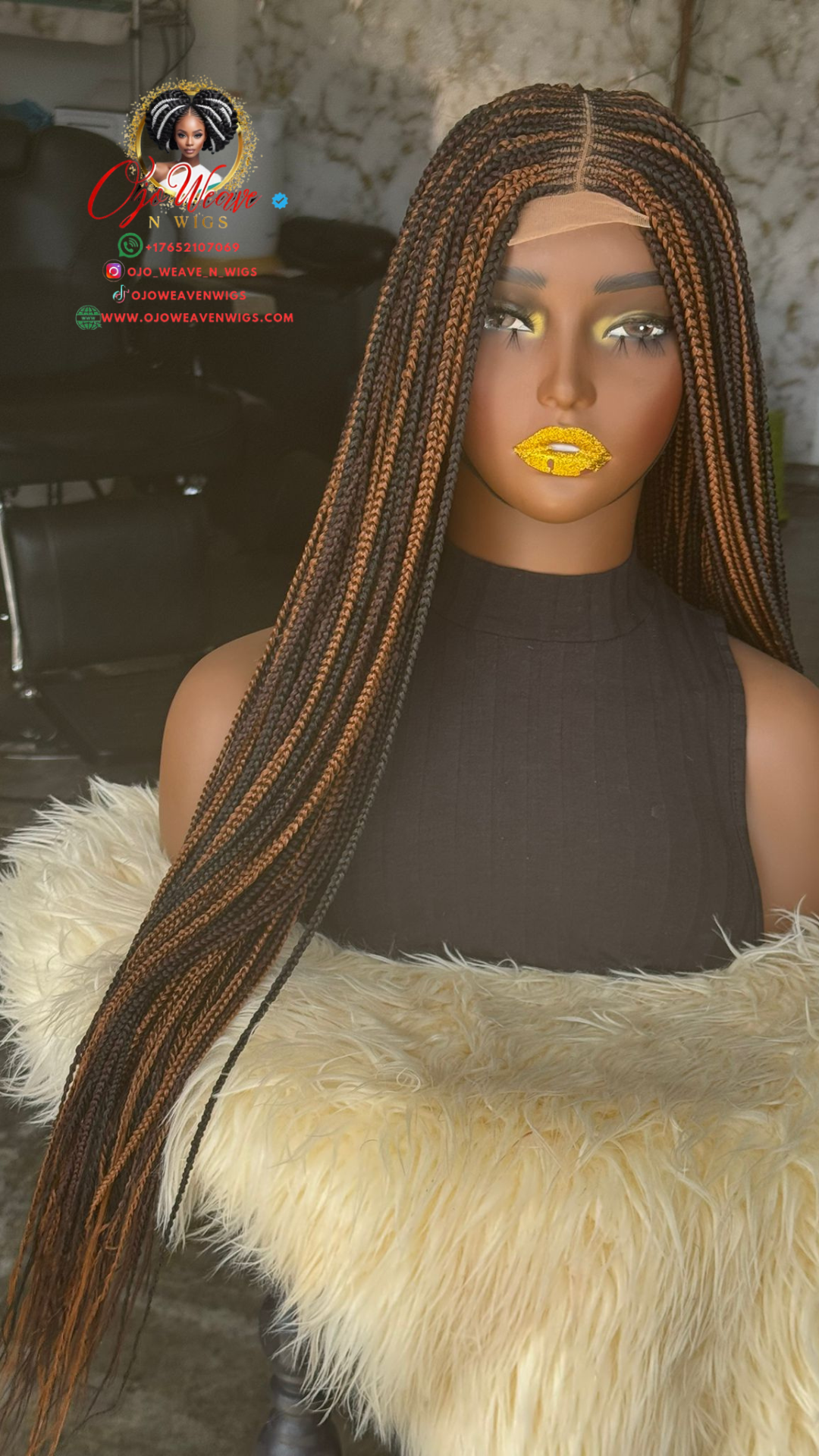 Bianca Highlights: 24-26 Inch Glueless Closure Wig Ready to Ship
