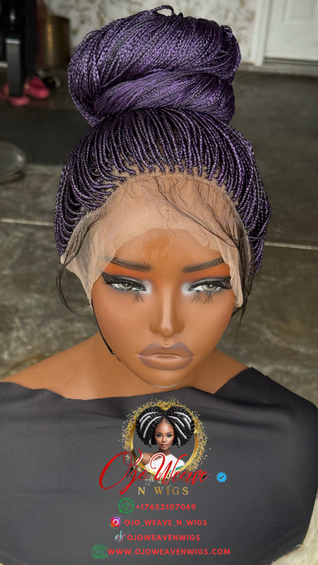 Vibrant Purple Full Lace Wig | 20/22 Inch Made-to-Order