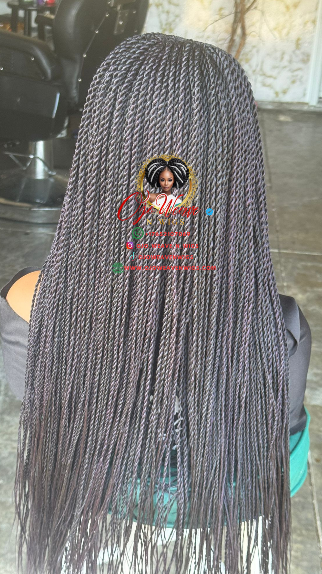 Glueless Cornrow Twist Wig - Ready to Ship