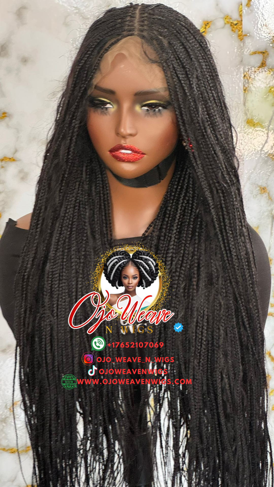 Mercy with Color Black Wig Ready to Ship By Ojo