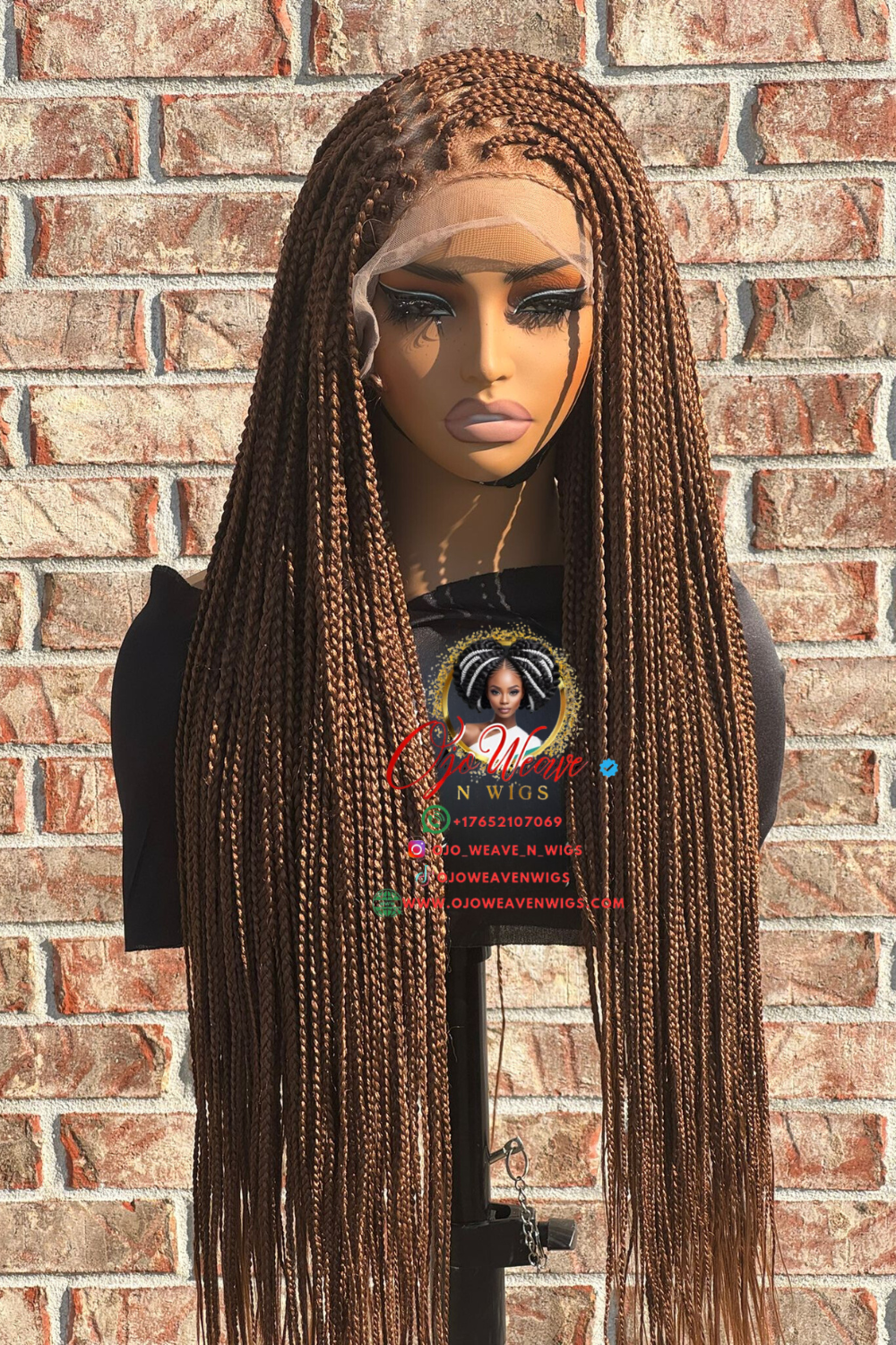 22/24 Inches Queen 13x6 Box Braid Wig Color-30 Ready to Ship