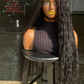 100% Human Hair Boho Wig 24-Inch Ready to Ship 5x5 Closure Wig Bohemian Style Curls Glueless Wig