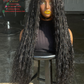100% Human Hair Boho Wig 24-Inch Ready to Ship 5x5 Closure Wig Bohemian Style Curls Glueless Wig