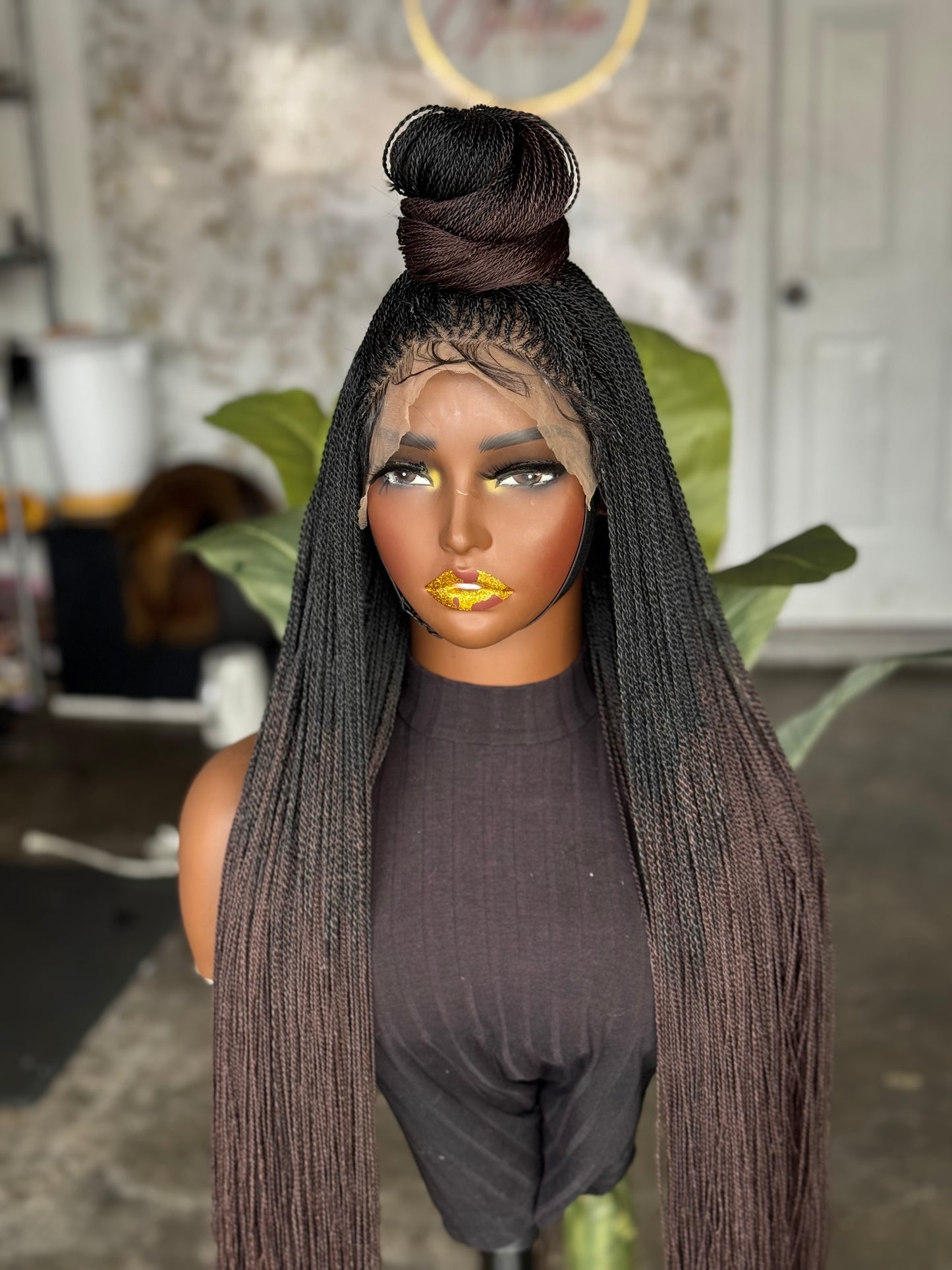 2-Tone Full Lace Micro Twist Wig – 28/30 Inches | preoder