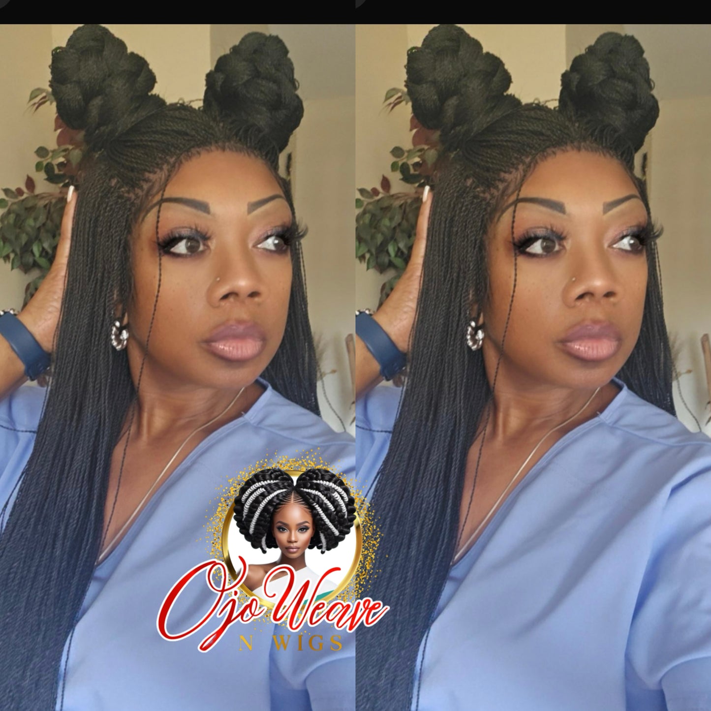 2-Tone Full Lace Micro Twist Wig – 28/30 Inches | preoder