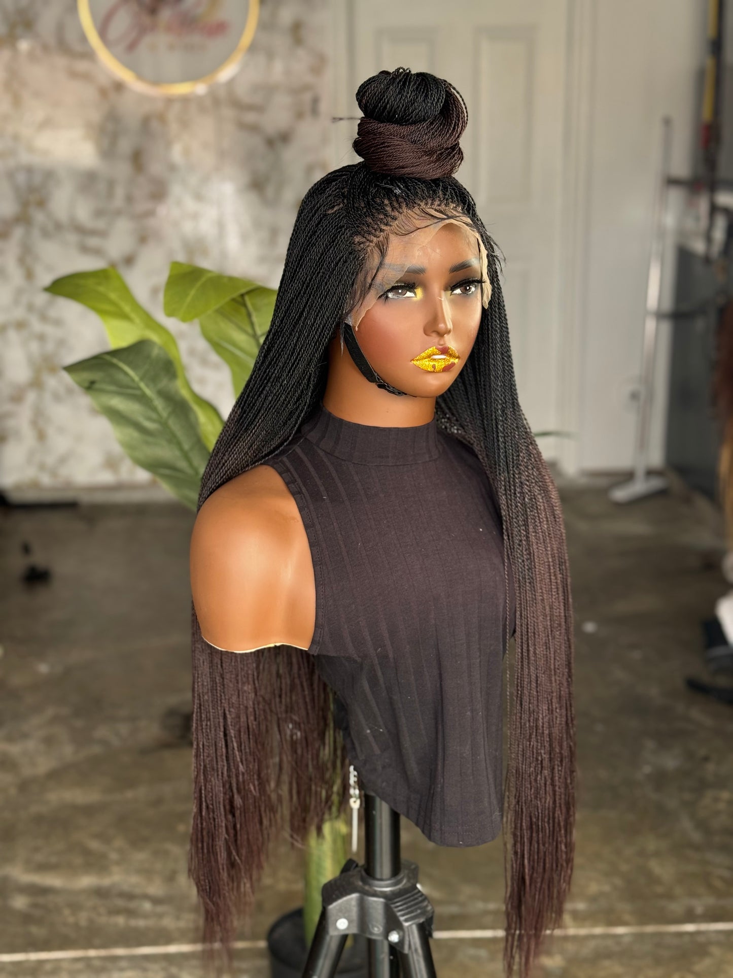 2-Tone Full Lace Micro Twist Wig – 28/30 Inches | preoder